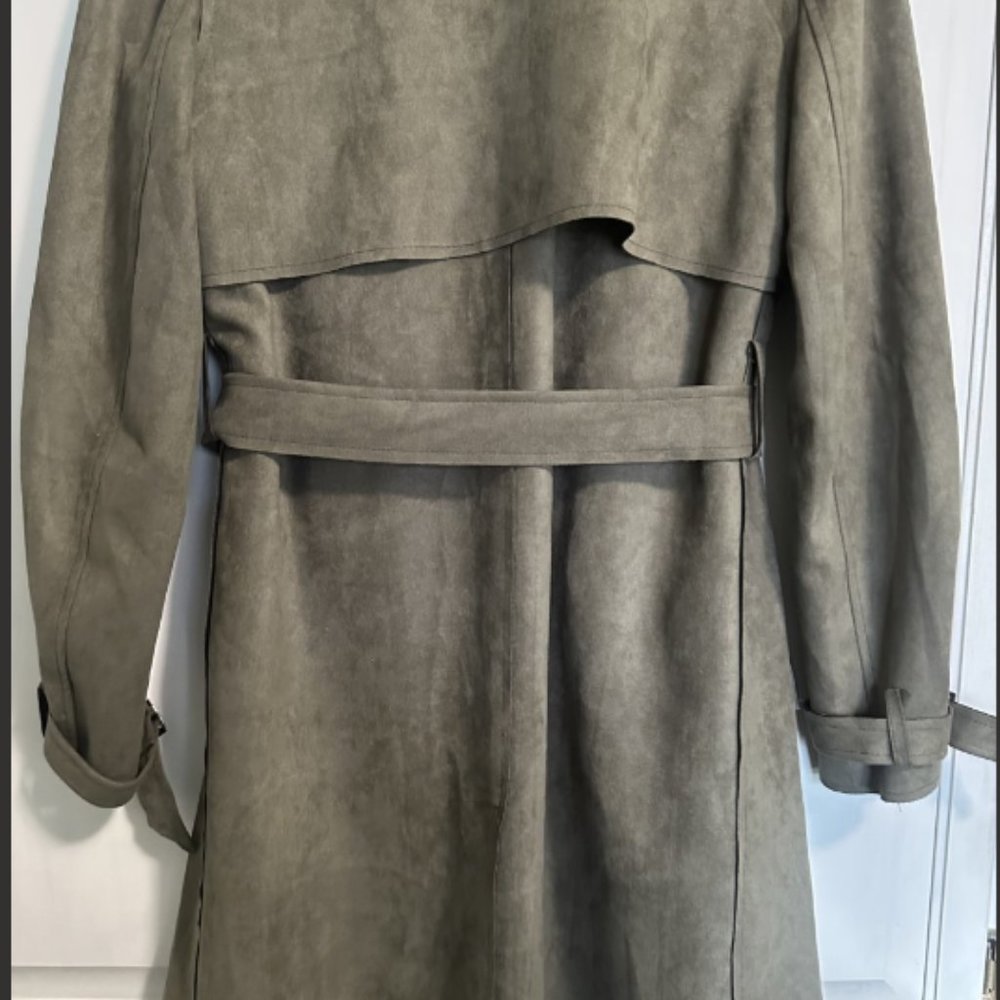 Collared Belted Suedette Jacket - image 3